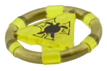 LEGO Ring with Center Triangle with Gold Bands and Turtle Pattern…