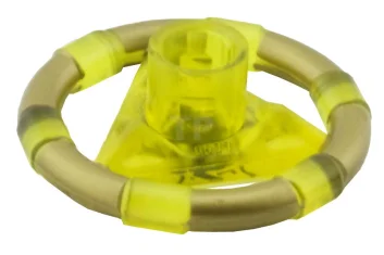 LEGO Ring with Center Triangle with Gold Bands and Turtle Pattern…