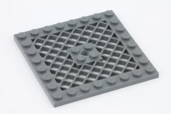 LEGO Platte, modifiziert 8 x 8 mit Gitter und Loch in…