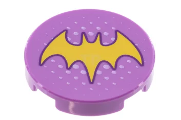 LEGO Tile 2 x 2 Round with Bottom O and Bat…