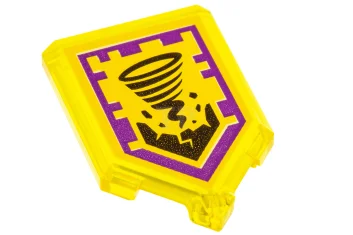 LEGO Tile 2 x 3 Pentagonal with Nexo Power Shield Pattern