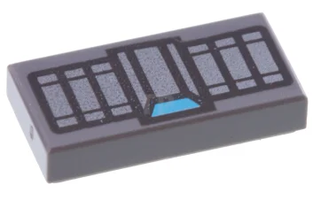 LEGO Piastrelle 1 x 2 con motivo a rettangoli trapezoidali