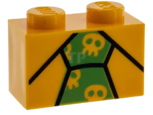 LEGO Brick 1 x 2  with Tie Pattern