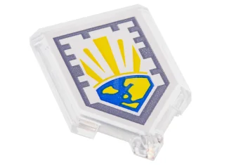 LEGO Tile 2 x 3 Pentagonal with Nexo Power Shield Pattern…