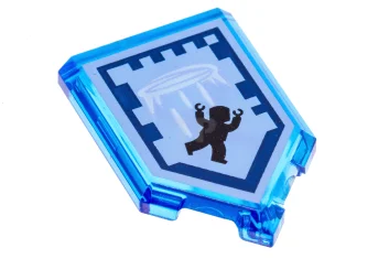 LEGO Tile 2 x 3 Pentagonal with Nexo Power Shield Pattern