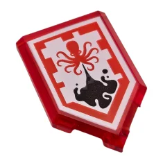 LEGO Tile 2 x 3 Pentagonal with Nexo Power Shield Pattern