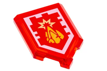 LEGO Tile 2 x 3 Pentagonal with Nexo Power Shield Pattern