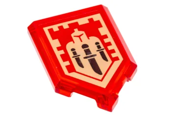 LEGO Tile 2 x 3 Pentagonal with Nexo Power Shield Pattern