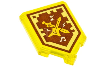 LEGO Tegel 2 x 3 Pentagonaal met Nexo Power Shield Patroon