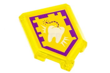 LEGO Tile 2 x 3 Pentagonal with Nexo Power Shield Pattern