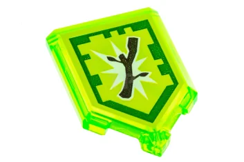 LEGO Tile 2 x 3 Pentagonal with Nexo Power Shield Pattern