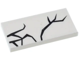 LEGO Tile 2 x 4 with Cracks Pattern