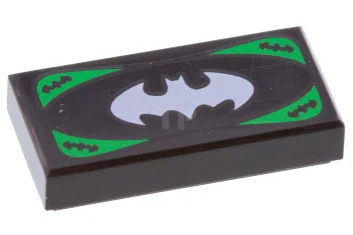 LEGO Piastrelle 1 x 2 con modello di buono Bat-Merch