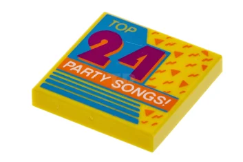 LEGO Tile 2 x 2 with 'Top 24 Party Songs!' Album…