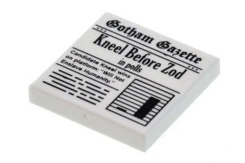 LEGO Tile 2 x 2 with Newspaper Pattern ('Gotham Gazette)