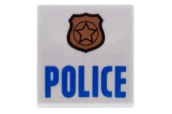 LEGO Slope 2 x 2 x 2/3 Curved with 'POLICE' Pattern