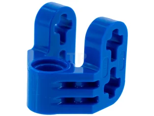 LEGO Technic, connecteur d'axe et de pin fendu perpendiculairement.