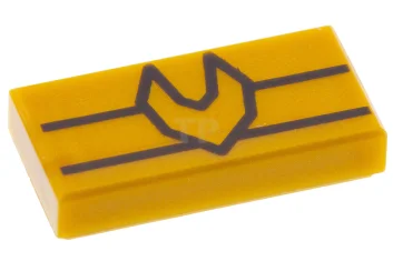 LEGO Tile 1 x 2 with Belt Buckle Pattern