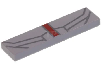LEGO Tegel 1 x 4 met borstpantserpatroon (Cyborg)