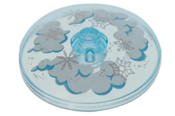 LEGO Dish 4 x 4 Inverted with Snowflakes Pattern