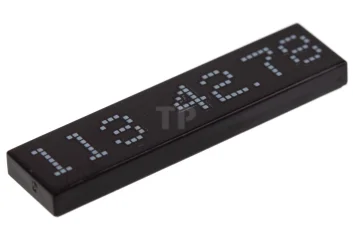 LEGO Tile 1 x 4 with Digital Scoreboard Pattern