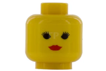 LEGO Kopf Minifigur mit roten Lippen Muster
