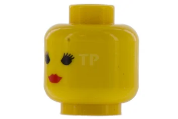 LEGO Kopf Minifigur mit roten Lippen Muster