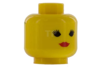 LEGO Kopf Minifigur mit roten Lippen Muster