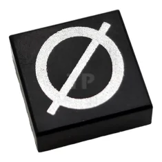 LEGO Fliese 1 x 1 mit Buchstaben-Ø-Muster