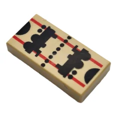 LEGO Piastrelle 1 x 2 con motivo del biglietto del treno