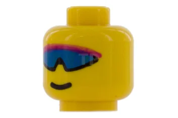 LEGO Testa di Minifig con occhiali da sole con montatura rossa