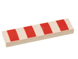 LEGO Tile 1 x 4 with Stripes Pattern