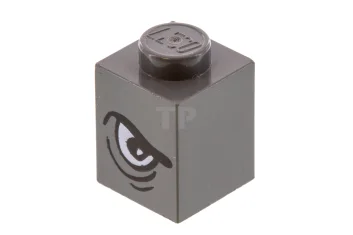 LEGO Brick 1 x 1 with Grim Eye Pattern - Right