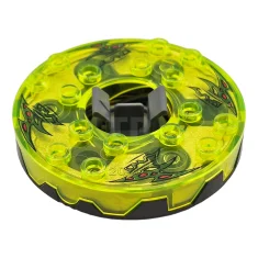 LEGO Drehscheibe 6 x 6 Runde Basis Gezackt mit Trans-Neon Grüner…