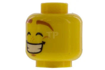 LEGO Kopf Minifigur mit Ziegenbart und geschlossenen Augen (beidseitig)