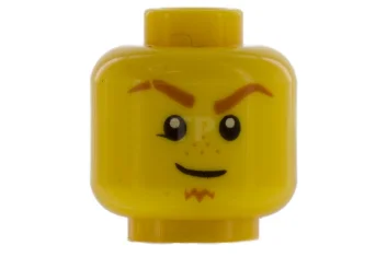 LEGO Kopf Minifigur mit Ziegenbart und geschlossenen Augen (beidseitig)
