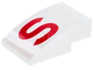 LEGO Dakpan 3 x 2 gebogen met S-patroon