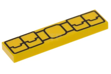 LEGO Tile 1 x 4 with Utility Belt Pattern