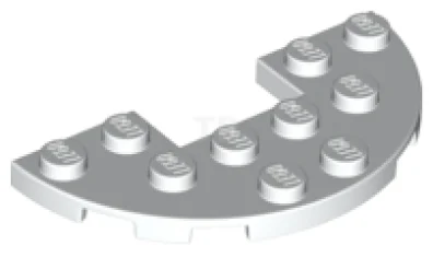 LEGO Platte 3 x 6 Halbrund mit 1 x 2 Ausschnitt