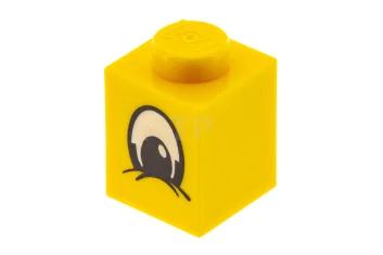 LEGO Brick 1 x 1 with Squinting Eye Pattern