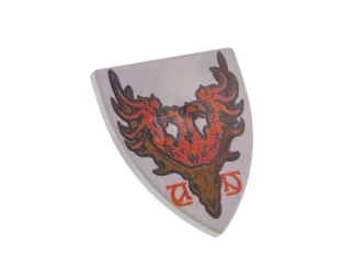 LEGO Écu triangulaire avec motif de bois de cerf