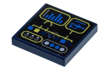 LEGO Tile 2 x 2 with Digital Display Pattern