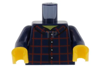 LEGO Oberkörper (komplett) mit Knopfhemd-Muster