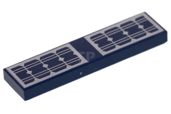 LEGO Tile 1 x 4 with Solar Panels Pattern
