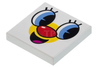 LEGO Tile 2 x 2 with PPG Smartphone Face with Red…