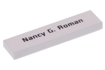 LEGO Tile 1 x 4 with 'Nancy G. Roman' Pattern
