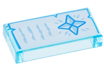 LEGO Tile 1 x 2 with Diamonds and Writing Pattern