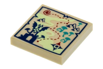 LEGO Tile 2 x 2 with Map to Noctura's Castle Pattern…