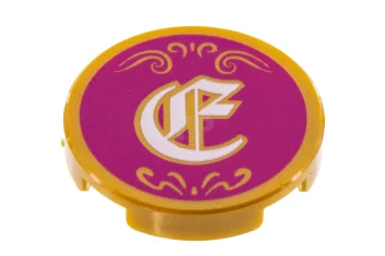 LEGO Tile 2 x 2 Round with Bottom O and Ornamental…