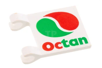 LEGO Bandiera 2 x 2 quadrata con logo Octan